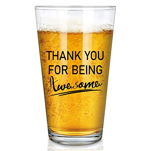 Cadou de multumire - Multumiri pentru ca sunteti minunat Pahar de bere, Pahar amuzant pentru femei, barbati, sot, sotie, prietena, sora, coleg, sef - ideal pentru ziua de nastere, apreciere, Craciun