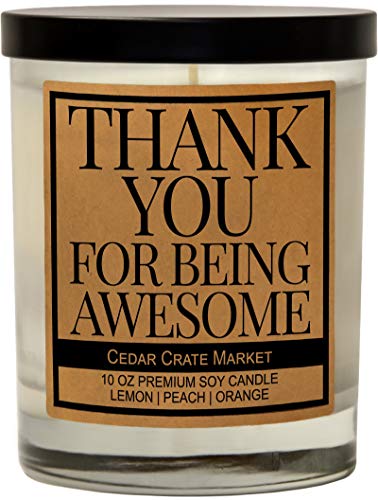 Va multumim pentru ca sunteti minunat - Cadouri cu lumanare de multumire pentru femei, barbati, cei mai buni prieteni, colegi de munca, profesori, cadou de apreciere, ziua de nastere, mutare, plecare, la revedere, lumanare inspirata minunata, prietenie