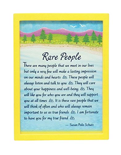 Imprimare de sevalet in miniatura Blue Mountain Arts cu magnet „Oameni rari” 4,9 x 3,6 inchi, ziua perfecta, „Multumesc”, Craciun sau cadou „Thinking of You” pentru un prieten bun, b...