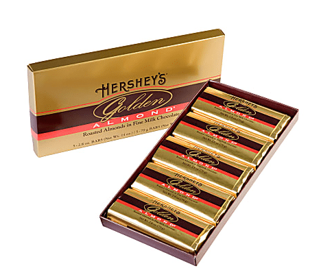 Cutie cadou Hershey's® Pot Of Gold Almond Bar, 14 oz, cutie cu 5 batoane